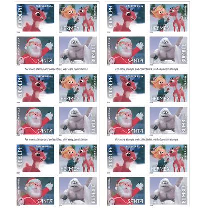 2014 Rudolph the Red-Nosed Reindeer stamp booklet panes