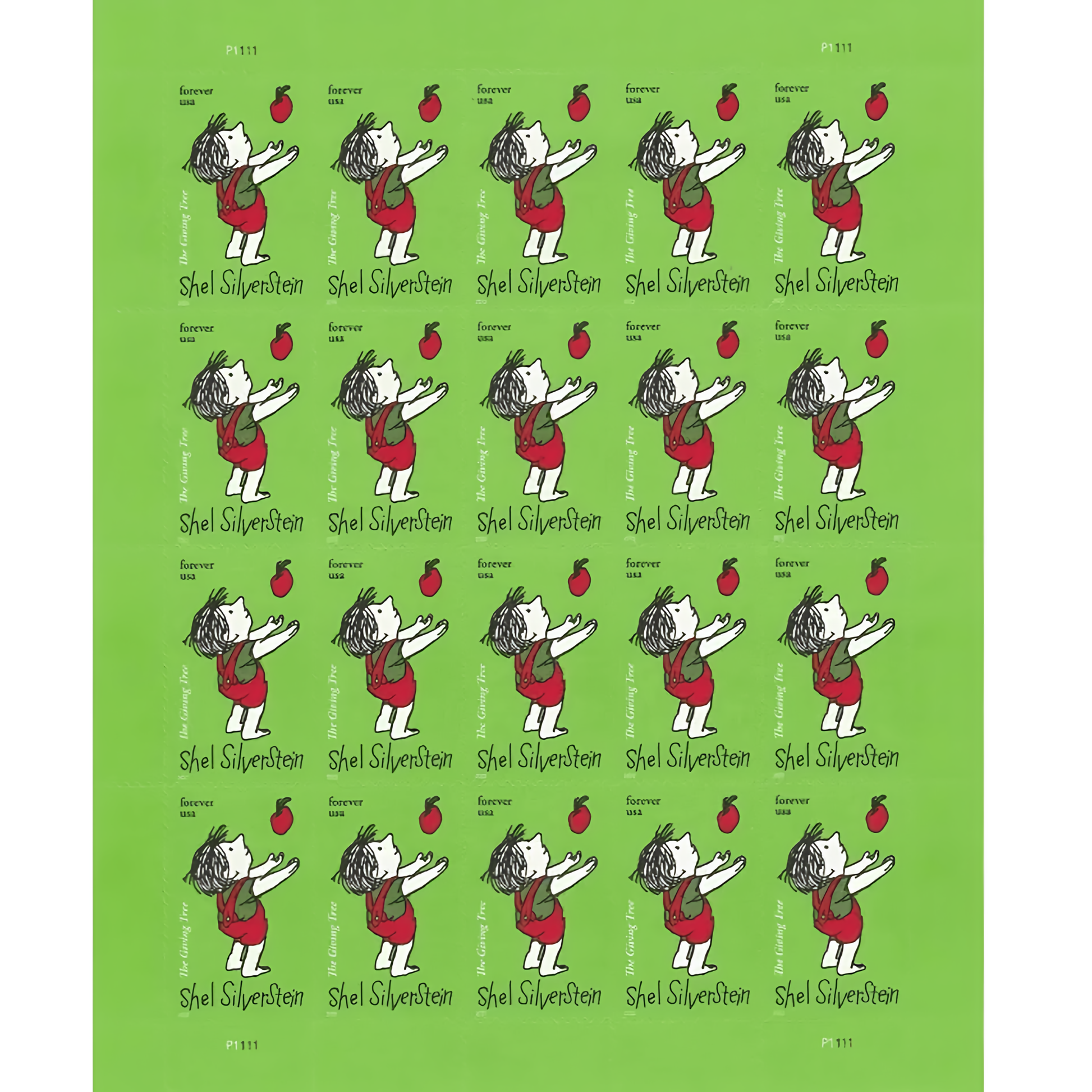 Sheet of 2022 Shel Silverstein Forever stamps