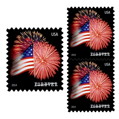 Three 2014 Star-Spangled Banner stamps