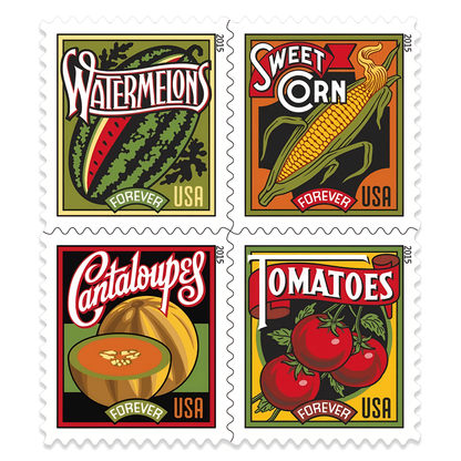 2015 Summer Harvest Forever stamps