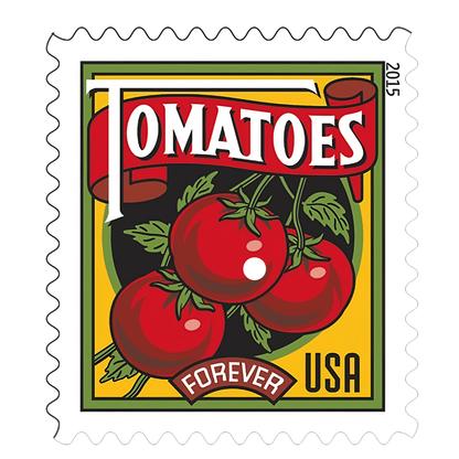 2015 Tomatoes Forever stamp close-up